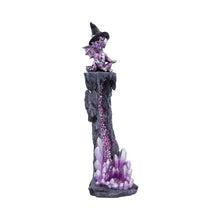 Load image into Gallery viewer, Enchanting Fantasy Dragon Incense Burner with Mystical Purple Geode Crystal Gift