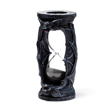 Load image into Gallery viewer, Gothic Vampire Bats Sand Timer Hourglass Fantasy Altar Decor Resin Ornament 19cm