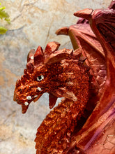 Load image into Gallery viewer, Mystical Red Dragon | Resin Figurine | 19x17cm | Enchanting Fantasy Ornament | Mythical Home Decor-OsirisTradingUK