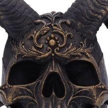 Laden Sie das Bild in den Galerie-Viewer, Diabolus Horned Skull Figurine Gothic Demon Skull Ornament Halloween Horror Statue