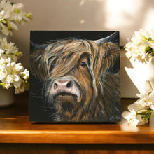 Load image into Gallery viewer, Duncan the Highland Cow Ceramic Art Tile | Pankhurst Gallery
