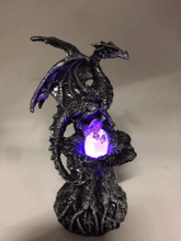 Load image into Gallery viewer, Dragon Guardian with LED Light Fantasy Sculpture Mythical Statue Ornament-OsirisTradingUK
