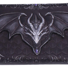 Load image into Gallery viewer, Dark Dragon Scale Purse Gothic Wallet Fantasy Gift Mythical Embossed Accessory