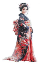 Laden Sie das Bild in den Galerie-Viewer, Elegant Geisha Embossed Metal Plaque | Traditional Kimono Wall Art | Japanese Style