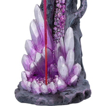 Load image into Gallery viewer, Enchanting Fantasy Dragon Incense Burner with Mystical Purple Geode Crystal Gift
