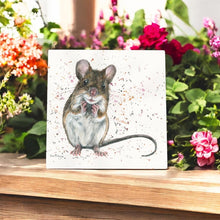 Load image into Gallery viewer, Adorable Mimi Mouse Ceramic Art Tile by Bree Merryn 20x20cm | Ready to Hang Wall Art | Handcrafted Animal Decor | Unique Gift in Box