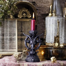Load image into Gallery viewer, Light of Baphomet Gothic Candle Holder - Resin Ornament for Occult Rituals (15.5cm)