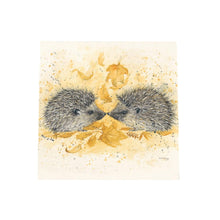 Load image into Gallery viewer, Snuffle and Spike Hedgehog Ceramic Art Tile by Bree Merryn 20X20cm Wall Art Boxed Home Decor Cute Animal Lover Gift
