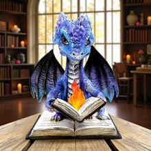 Load image into Gallery viewer, Fantasy Dragon Figurine Ornament Spell book Gothic Statue Mythical Creature