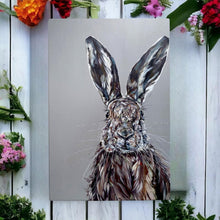 Load image into Gallery viewer, Sam Fenner "Messy Hare" Ceramic Picture Tile 30x20cm - Unique Wall Art Decor Ready to Hang - Gift-Boxed