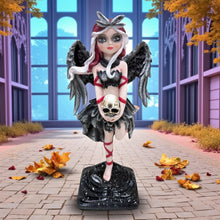 Laden Sie das Bild in den Galerie-Viewer, Gothic Fallen Angel Figurine 19cm Black Wing Fairy Resin Statue Dark Fantasy Decor