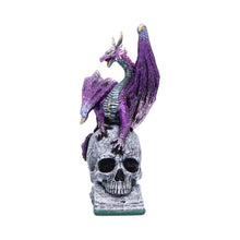 Laden Sie das Bild in den Galerie-Viewer, Mystical Dragon on Skull And Book Statue Gothic Decor Fantasy Figurine Ornament