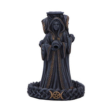 Load image into Gallery viewer, Triple Moon Goddess Incense Burner | Wiccan Backflow Resin Holder 15.5cm Witch Decor