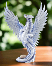 Load image into Gallery viewer, Anne Stokes Silver Dragon Figurine Designer Sculpture Statue Ornament Figure