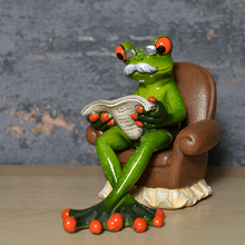 Load image into Gallery viewer, Comical Frogs Figurine Grandad Frog Resin Statue Home Decoration Ornament-OsirisTradingUK