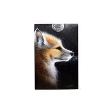 Load image into Gallery viewer, FOX IN MOON LIGHT Ceramic Art Tile by D.Finney | 30x20 cm Wall Hanging | Ready to Hang