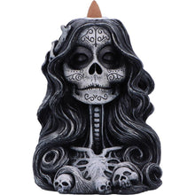 Laden Sie das Bild in den Galerie-Viewer, Gothic Skull Backflow Incense Burner Day of the Dead Cone Holder Halloween
