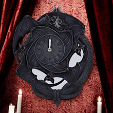 Load image into Gallery viewer, Vampire Gothic Bat Wing Wall Clock for Dark Home Decor Timeless Occult Altar