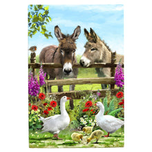Load image into Gallery viewer, MacNeil Studios Donkeys Over the Fence Ceramic Art Tile 30x20cm Wall Decor
