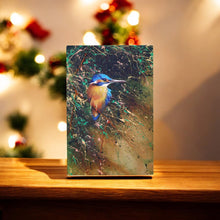 Load image into Gallery viewer, Kingfisher on Look Out Ceramic Art Tile by D. Finney | 30x20 cm | Wall Art Décor
