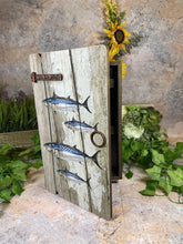 Load image into Gallery viewer, Rustic Vintage Style Mackerel Key Box Handmade from Reclaimed Wood & Metal-OsirisTradingUK