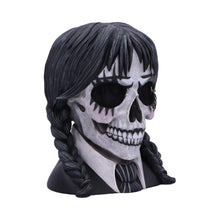 Laden Sie das Bild in den Galerie-Viewer, Dark Gothic School Girl Skull Figurine Alternative Home Decor Collectible Halloween Horror