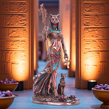 Load image into Gallery viewer, Bastet Goddess of Protection Figurine Egyptian Cat Statue Egyptian Mythology