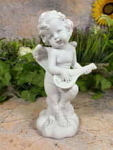 Load image into Gallery viewer, Cherubic Resin Angel Statue with Golden Accents, Whimsical Decorative Figurine - Boxed and Gift-Ready-OsirisTradingUK