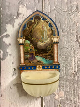 Load image into Gallery viewer, Our Lady of Lourdes Water Font Mary Wall Plaque Ornament for Home or Chapel