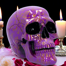 Load image into Gallery viewer, Purple Gothic Fantasy Skull Ornament Decorative Statue Halloween Horror Art Decor