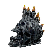 Laden Sie das Bild in den Galerie-Viewer, Dark Gothic Black Skull Figurine Occult Statue Fantasy Altar Ornament 19.5 cm
