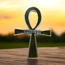 Load image into Gallery viewer, Egyptian Style Pewter Ankh Brooch - Symbol of Eternal Life & Power - 4 cm Ancient Egyptian Amulet Pin