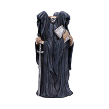 Laden Sie das Bild in den Galerie-Viewer, Dark Mystic Candle Holder Gothic Hooded Figures Ornament Fantasy Skull Sword