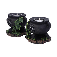 Load image into Gallery viewer, Set of 2 Ivy Cauldron Candle Holders 11cm | Witchcraft Tealight Decor-Wiccan