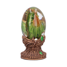 Laden Sie das Bild in den Galerie-Viewer, Mystical Green Dragon Egg Ornament - Earth Baby Dragon Collectible Decor