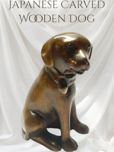 Load image into Gallery viewer, Miniature Japanese Netsuke Hand-Carved Wooden Dog – Signed by Artist – 5x3.5 cm