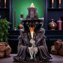 Laden Sie das Bild in den Galerie-Viewer, Backflow Incense Burner Plague Doctor Figurine Gothic Cone Holder Ornament