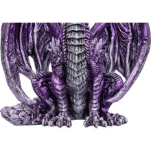 Load image into Gallery viewer, Fantasy Dragon Figurine - Gothic Collectible Purple Resin Statue Ornament 18cm