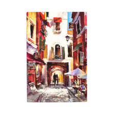 Load image into Gallery viewer, European Holiday Ceramic Art Tile by Brent Heighton 30x20 cm - Wall Decor Ready to Hang | Vibrant Mediterranean Street Scene | Interior Design Art Gift