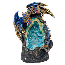 Load image into Gallery viewer, Blue Dragon LED Backflow Incense Burner - Crystal Cave Fantasy Ornament for Home