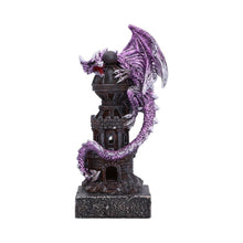 Load image into Gallery viewer, Nemesis Now Purple Dragon Tower Figurine - Gothic Resin Ornament Collectible 17cm