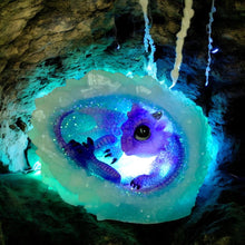 Load image into Gallery viewer, Mystical Illuminated Geode Dragon Figurine LED Crystal Fantasy Decor 10cm