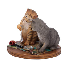 Load image into Gallery viewer, Purrlock Holmes Figurine LP Fantasy Cat Detective Decor Gothic Wiccan Alter Art