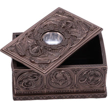 Charger l'image dans la galerie, Anne Stokes Dragons of the Sabbats Tarot Box Bronze 14.5cm - Gothic Dragon Card Holder