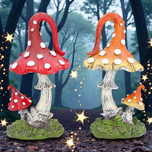 Laden Sie das Bild in den Galerie-Viewer, Whimsies Mushroom Figurines Set Fairy Mythical Ornament Toadstool Decor Art
