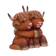 Load image into Gallery viewer, Highland Hug Figurine – 14.5cm Adorable Highland Cow Ornament