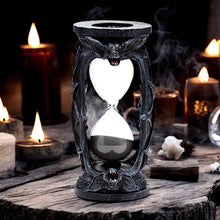 Load image into Gallery viewer, Gothic Vampire Bats Sand Timer Hourglass Fantasy Altar Decor Resin Ornament 19cm