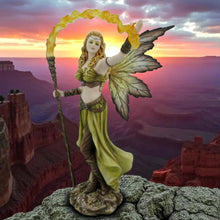 Load image into Gallery viewer, Fire Element Fairy Figurine 36.5cm Hand Painted Resin Sculpture Fantasy Magic Decor