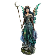 Load image into Gallery viewer, Fantasy Night Spirit Fairy Statue Gothic Moon Sorceress Enchanted Figurine Statue