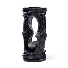 Load image into Gallery viewer, Gothic Vampire Bats Sand Timer Hourglass Fantasy Altar Decor Resin Ornament 19cm